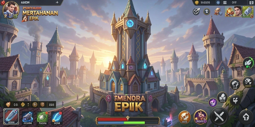 Tampilan gameplay seru dalam 68IDN Tower Defense.