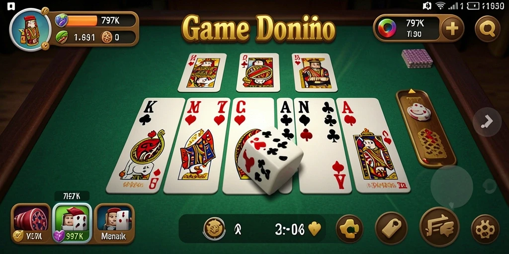 Tampilan gameplay seru game Domino 797K.