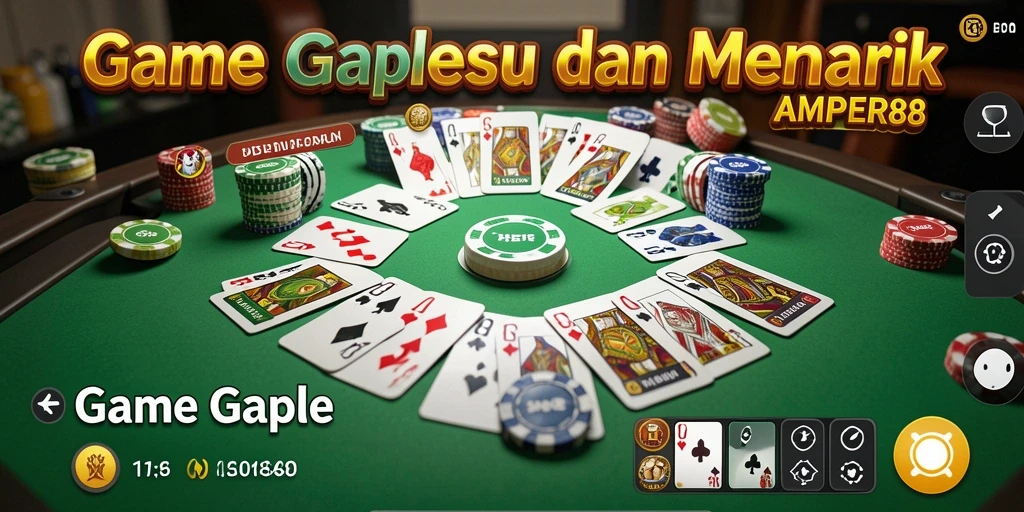Screenshot gameplay Gaple di AMPER88 yang menarik.