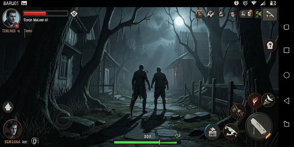 Gameplay menakutkan di dunia kegelapan dan horor.