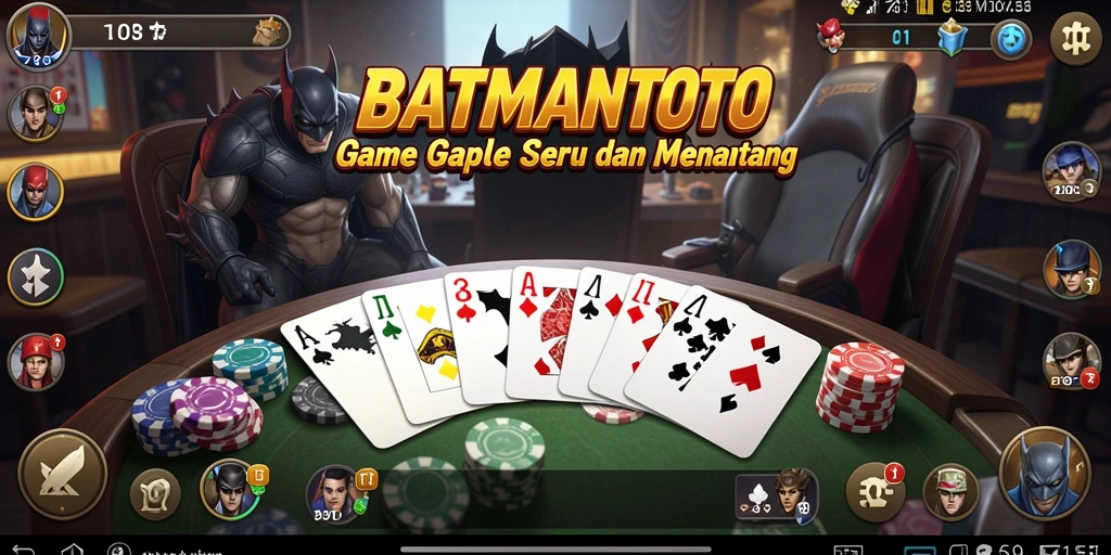 Tampilan gameplay seru BATMANTOTO saat bermain Gaple.