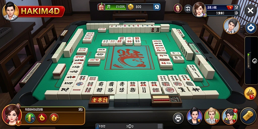 Tampilan gameplay HAKIM4D dengan desain ubin Mahjong yang menarik.