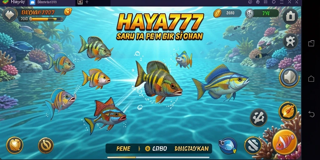 Screenshot HAYA777 menampilkan pengalaman menembak ikan yang seru.
