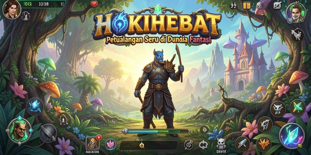 Tangkapan layar gameplay HOKIHEBAT dengan aksi petualangan yang mendebarkan.
