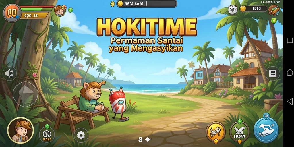 Screenshot HOKITIME memperlihatkan gameplay yang ceria dan menantang.