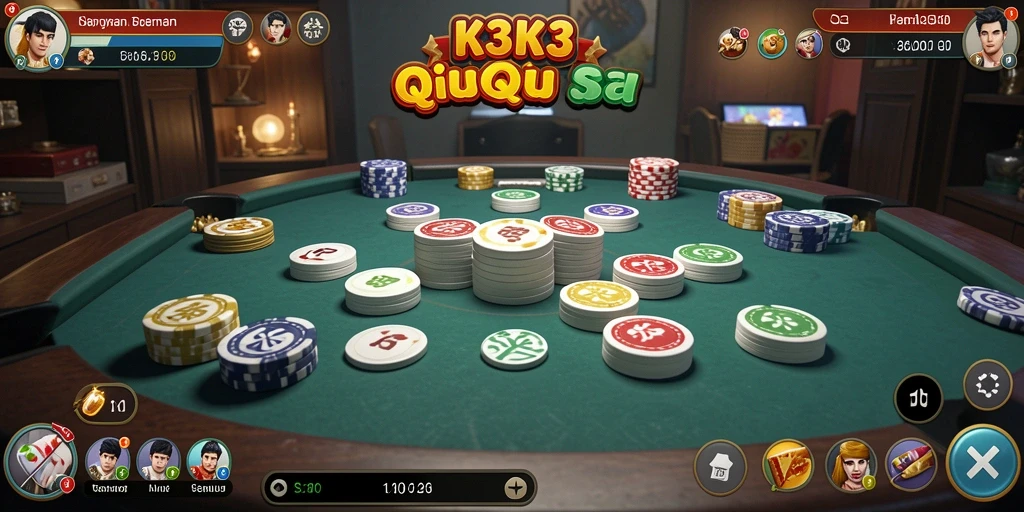 Tampilan gameplay QiuQiu yang seru dan menantang di K3K3.