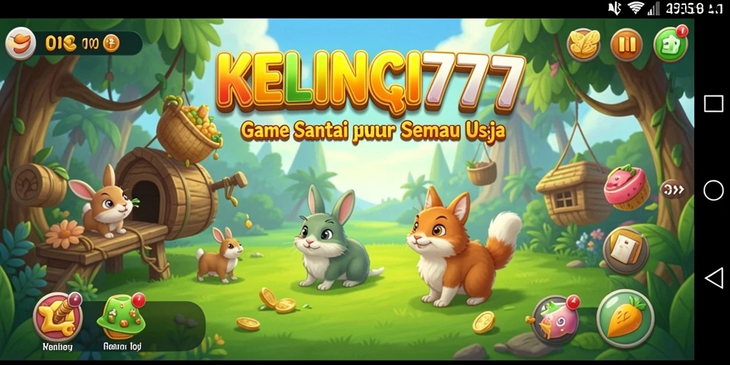 Tampilan gameplay KELINCI777 yang menarik dan ceria.