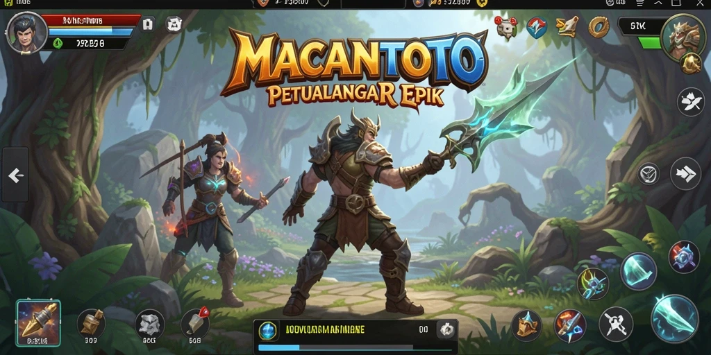 Tangkapan layar utama gameplay RPG yang mendebarkan di MACANTOTO.