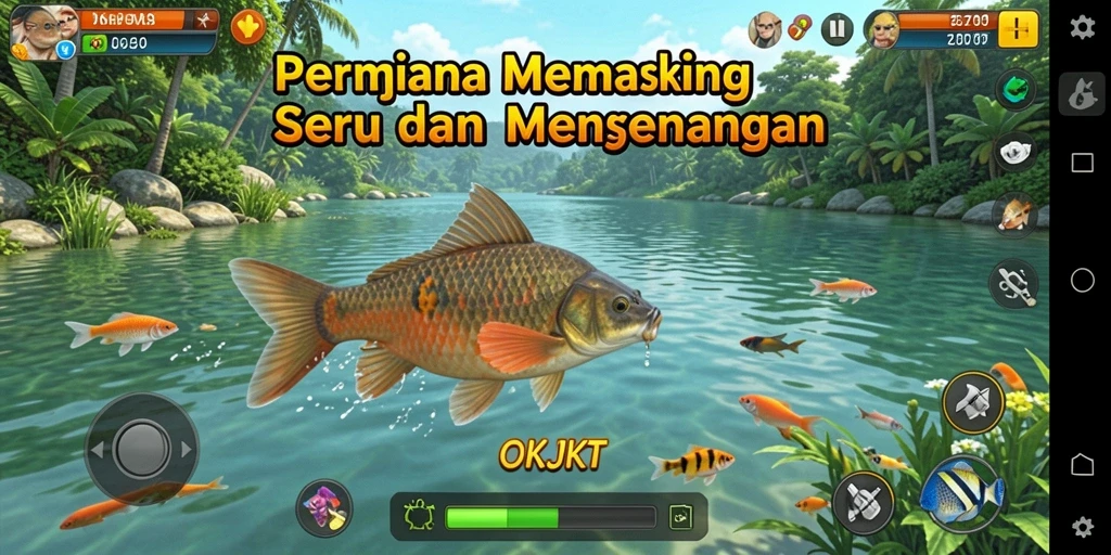 Gambaran utama gameplay OKJKT dengan suasana memancing yang menakjubkan.