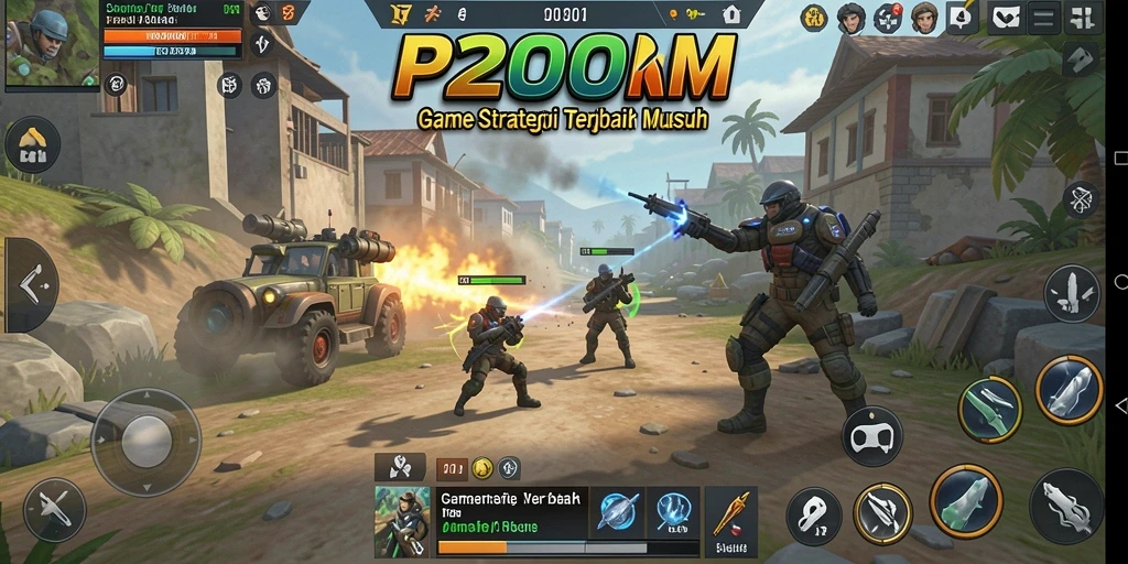 Tampilan gameplay P200M dengan strategi SLG yang seru.